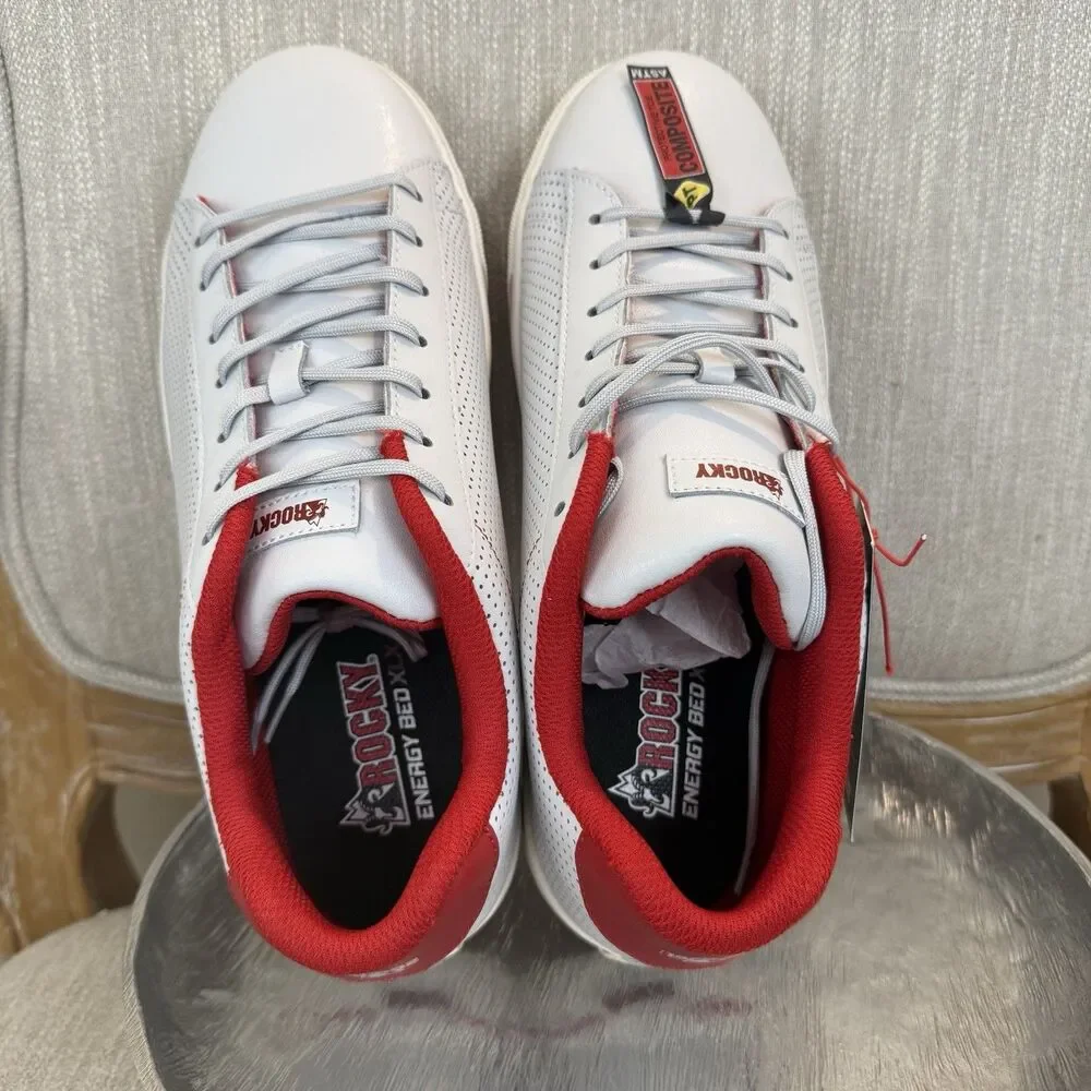 Rocky Skate Casual Leather Nano Composite toe shoes NEW Men's 3" CT Work 11W Red - Picture 9 of 12